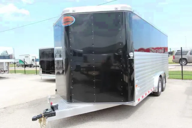 BLACK 20FT V-NOSE ALL ALUMINUM CARGO TRAILER