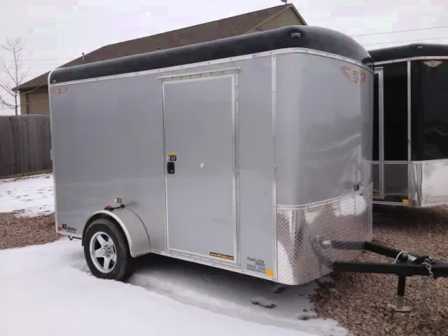 10FT CARGO TRAILER W/ RAMP- SILVER