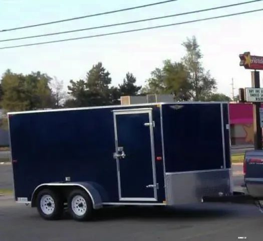 12FT TANDEM AXLE BLACK CARGO TRAILER