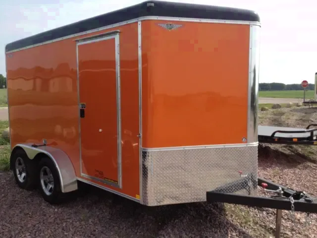 12FT TWO TONED ORANGE/BLACK CARGO TRAILER