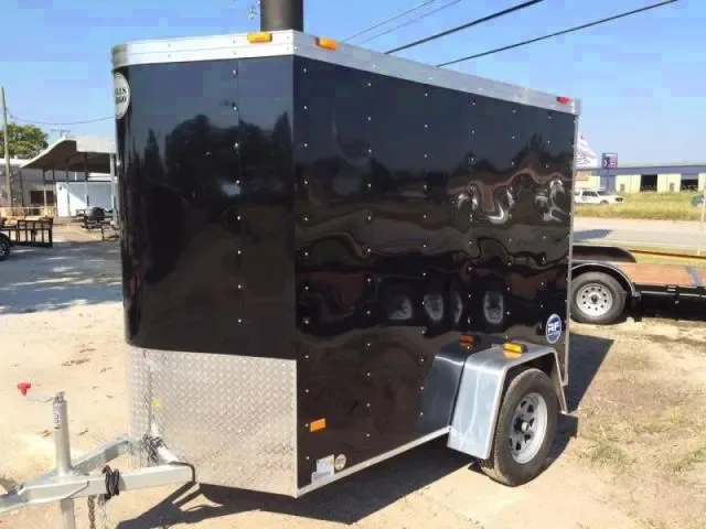 BLACK 8FT ENCLOSED CARGO TRAILER