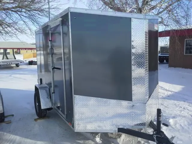 10FT BUMPER PULL CHARCOAL CARGO TRAILER