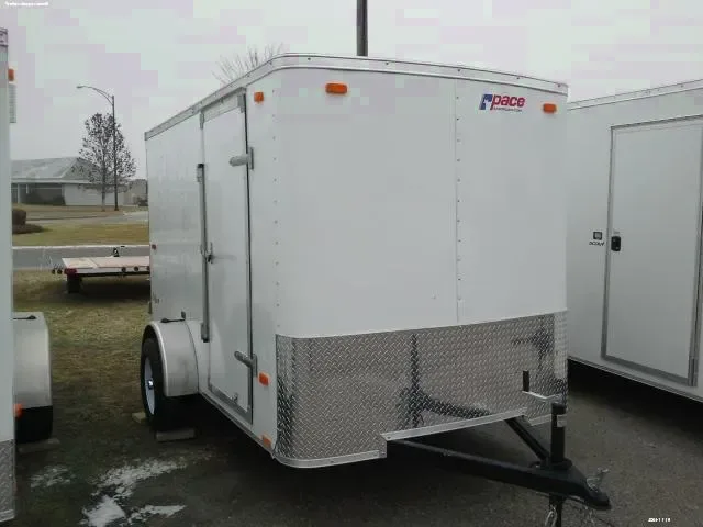 10FT White Flat Front w/Double Rear Doors