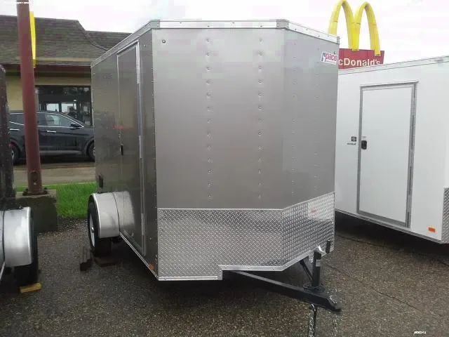 PEWTER 10FT CARGO TRAILER WITH REAR RAMP DOOR-PE