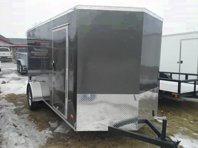 12FT CHARCOAL ENCLOSED CARGO TRAILER
