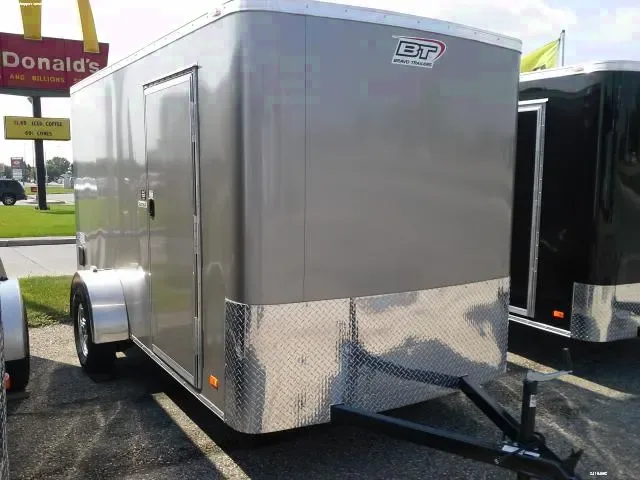 12FT PEWTER FLAT FRONT ENCLOSED CARGO
