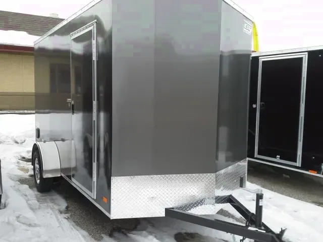 12ft Enclosed Cargo Trailer-Charcoal