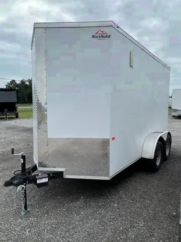 WHITE TANDEM 3500LB AXLE 12FT CARGO TRAILER