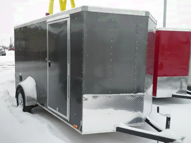 12FT Charcoal V-Nose Cargo