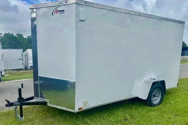 WHITE 12FT CARGO TRAILER W/1-3500LB AXLE