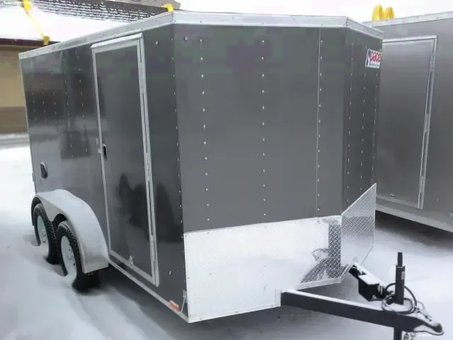 12ft Cargo Trailer with 3500lb 4in Drop Spring Axles w/Rear Ramp Door