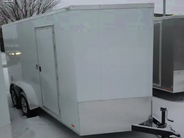 14ft T/A White  Enclosed Cargo