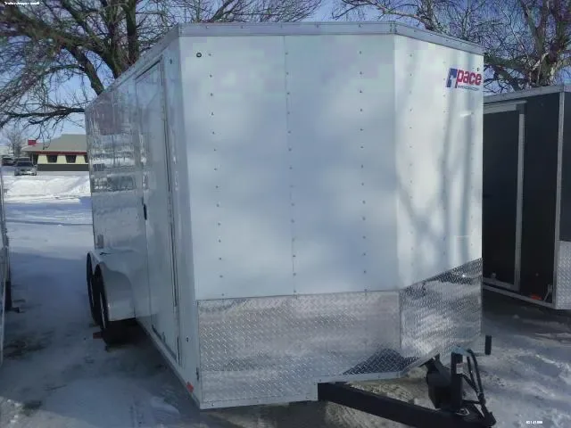 WHITE 16FT TA ENCLOSED CARGO TRAILER