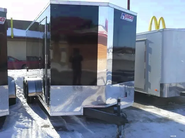 16FT Cargo Trailer Tandem Axle with Brakes-5200lb