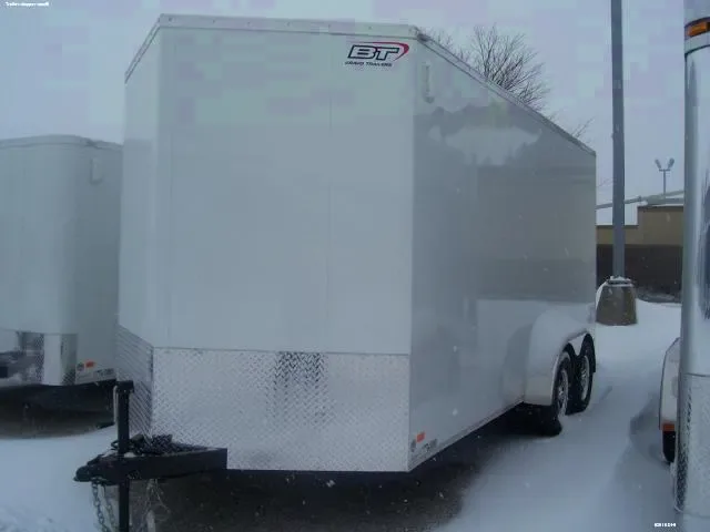 16FT Tandem Axle  White V-Nose