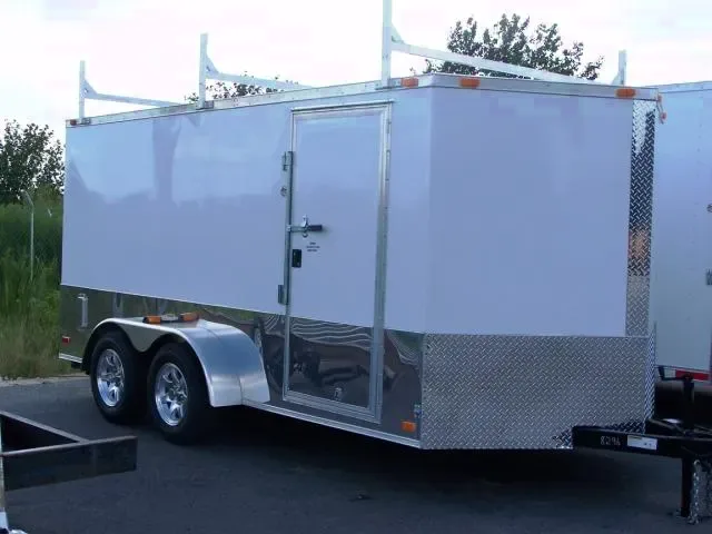 16FT CONSTRUCTION TRAILER W/DIAMOND PLATING