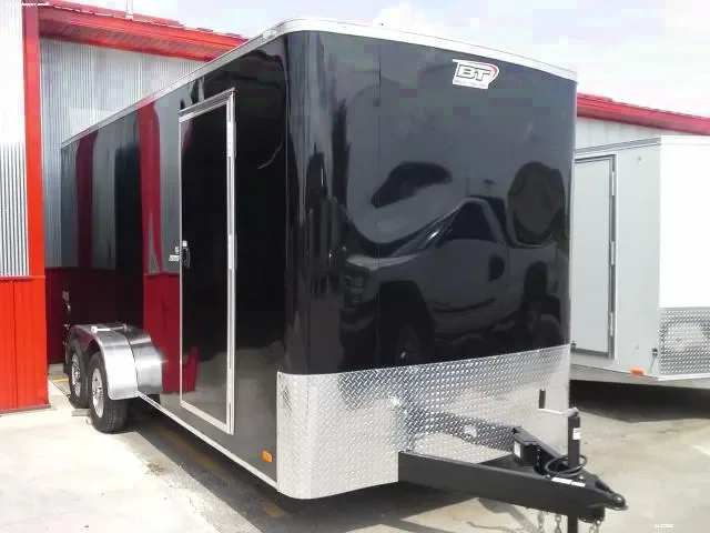 BLACK 18FT ENCLOSED CARGO W/ D-RINGS