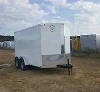 White V-Nose 12ft  Cargo Trailer