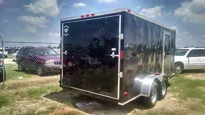 14ft TA Black V-Nose Cargo Trailer