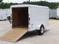 8ft V-nose Enclosed Trailer White