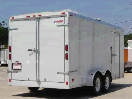 16ft  Enclosed Trailer-White