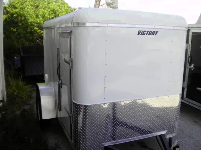8ft White with Single Rear Door