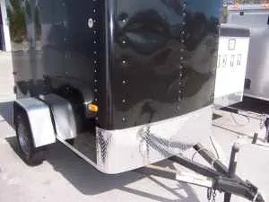 Black Enclosed Cargo Trailer - 8ft