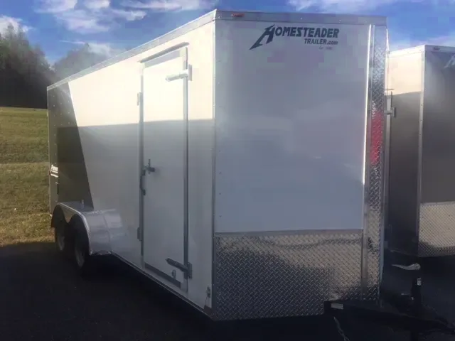 16ft White/Gray Cargo Trailer