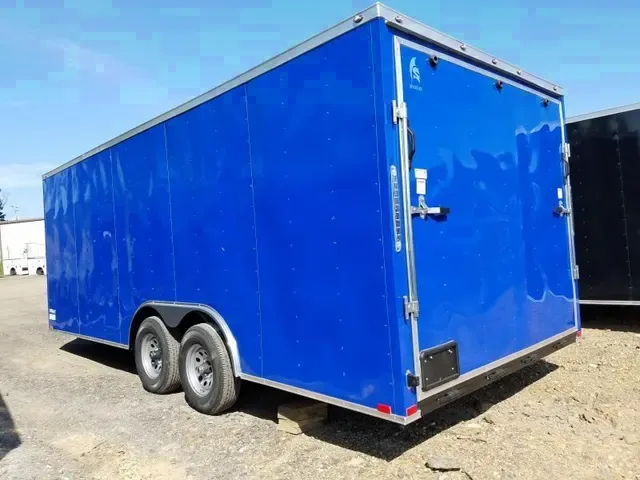 20FT COBALT BLUE ENCLOSED CARGO TRAILER