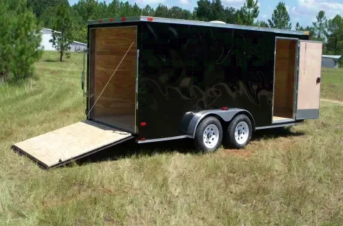 Enclosed Cargo Trailer 16ft Black