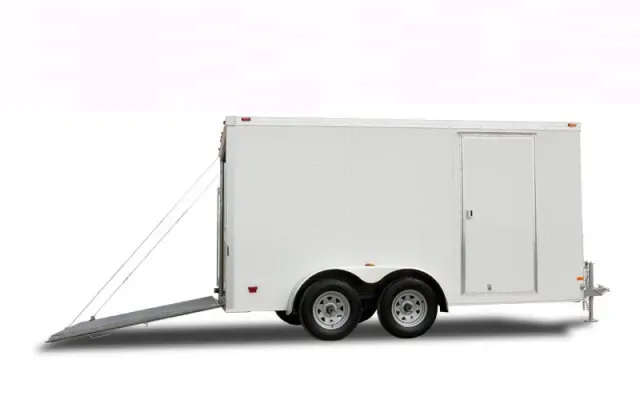 12ft Tandem Axle w/Rear Ramp Gate-Flat Front