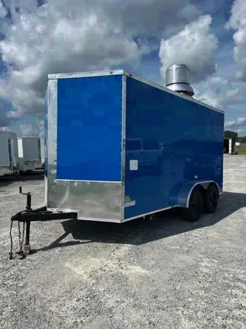 14ft Blue TA Concession Trailer