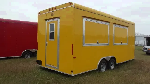 Bumper Pull Yellow 20ft Vending / Concession Trailer