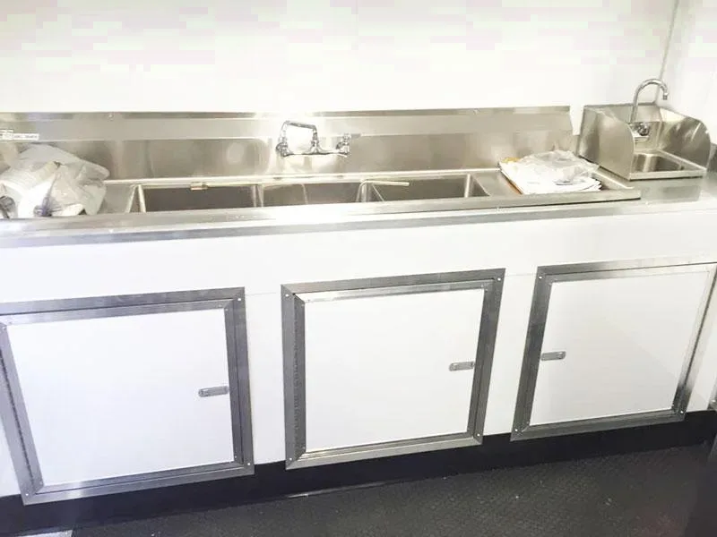 White Flat Front Concession Trailer 30ft