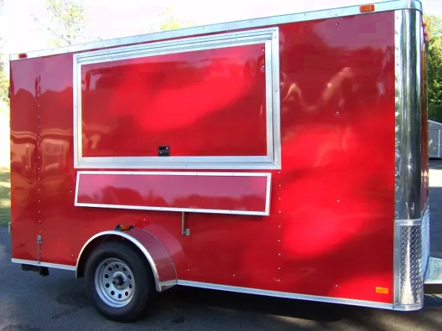 12ft Single 3500lb Axle White Concession Trailer