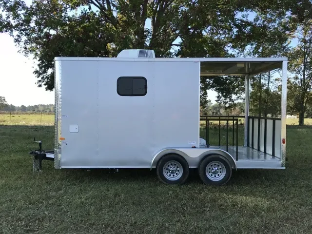SILVER 16FT VENDING TRAILER W/PORCH