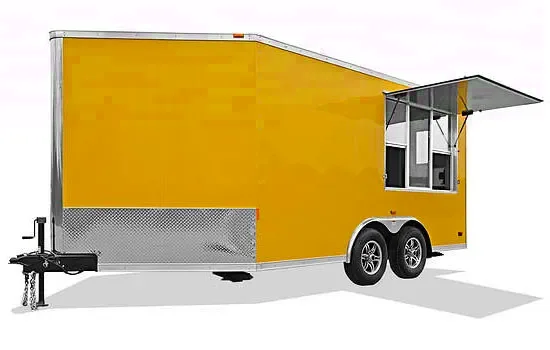 YELLOW 20FT CONCESSION TRAILER W/2 CONCESSION WINDOWS