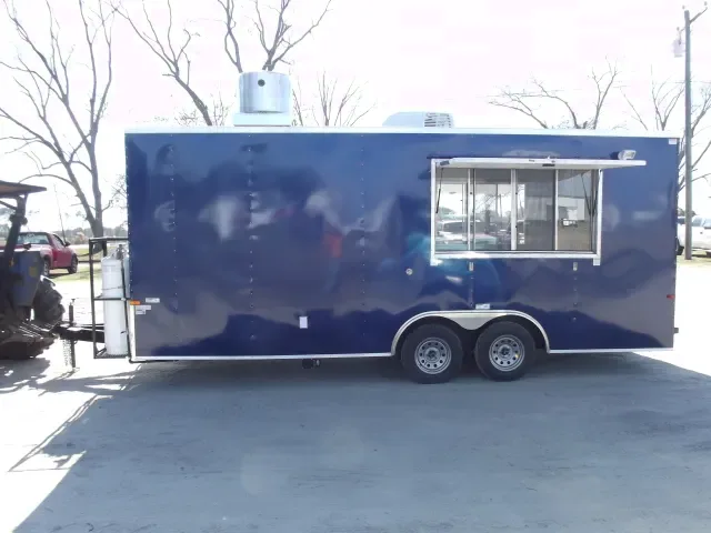 BLUE 20FT LOADED CONCESSION TRAILER