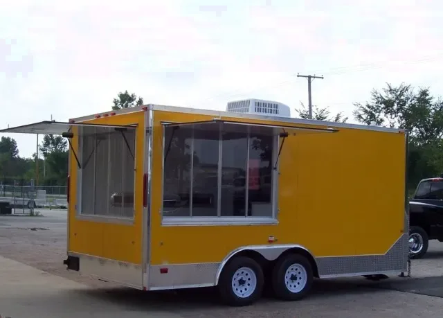 18FT YELLOW CONCESSION TRAILER LOADED