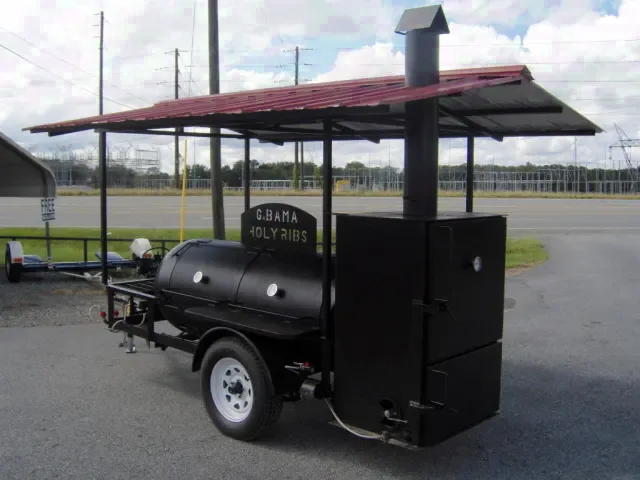 2025 Bubba Grills 250R Reverse Flow BBQ Pit Trailer with Roof