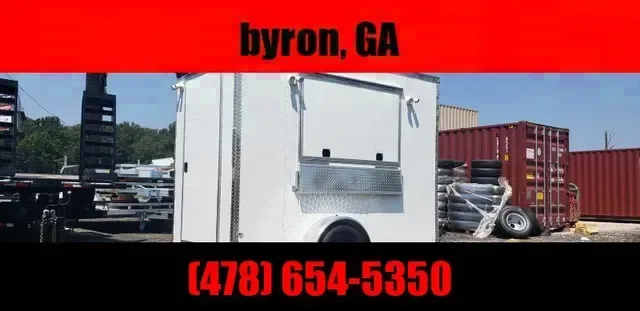Trailers 5x10 7' 3x6 Glass & Screen Window Yellow Finished Interior w/ Electric Enclosed Cargo Conce