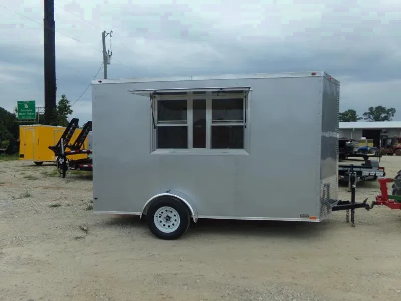2025 Empire Cargo 6x12 Silver Concession Trailer - Make an Offer