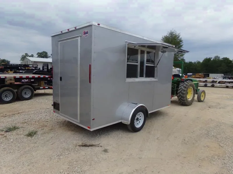 2025 Empire Cargo 6x12 Silver Frost Concession Trailer - Offers Accepted