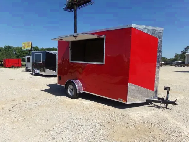 2025 Empire Cargo 6x12 Red Concession Trailer - Bonaire, GA