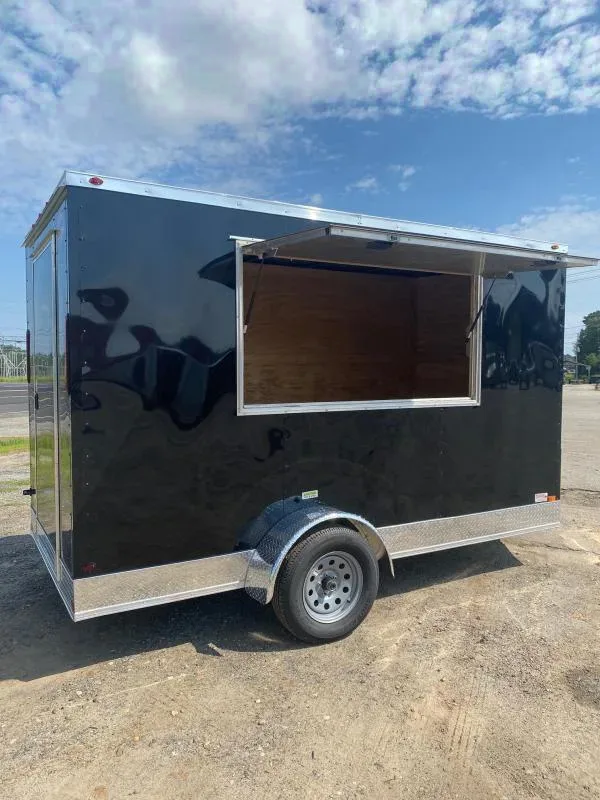 2025 Empire Cargo 6x12 Black Concession Trailer – Bonaire, GA