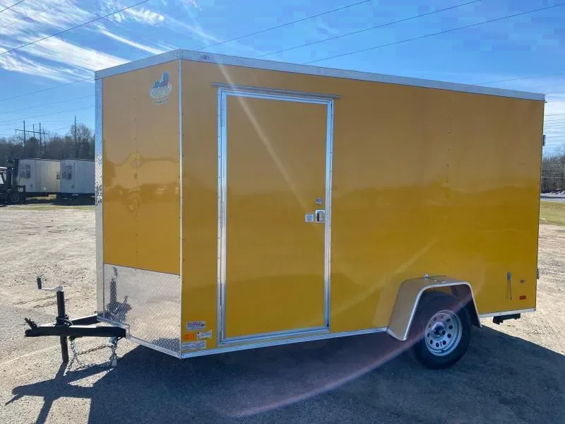2025 Covered Wagon 6x12 Yellow Concession Trailer - 7' Height