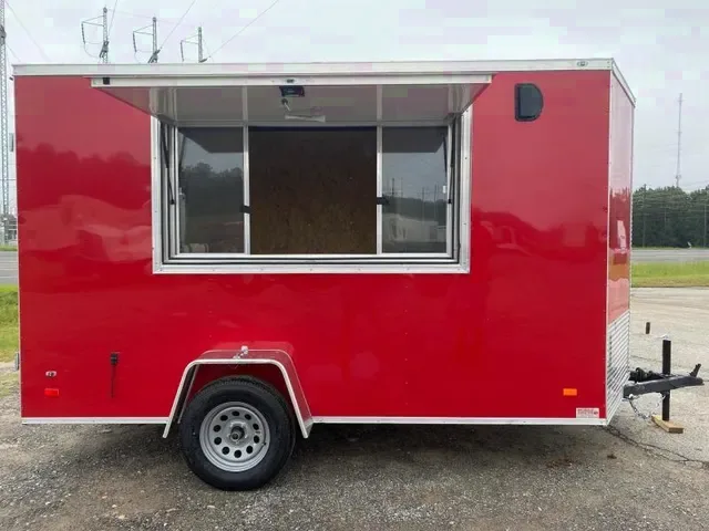 2025 Covered Wagon 6x12 Red Concession Trailer - Make an Offer