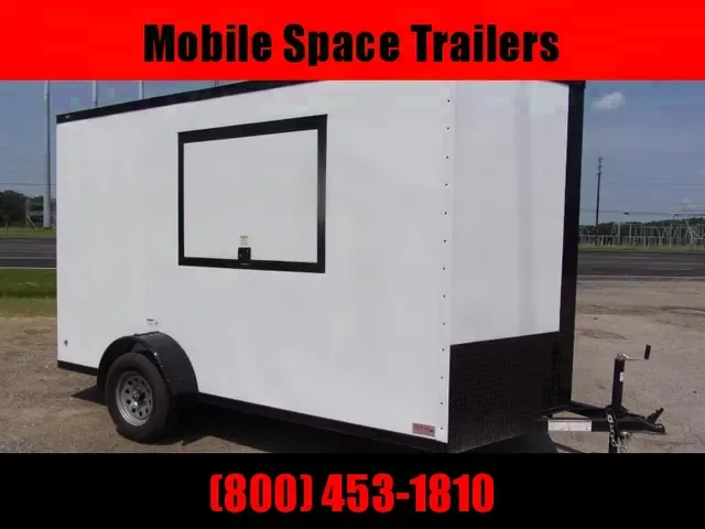 2025 NationCraft 6x12 White Blackout Concession Trailer for Sale