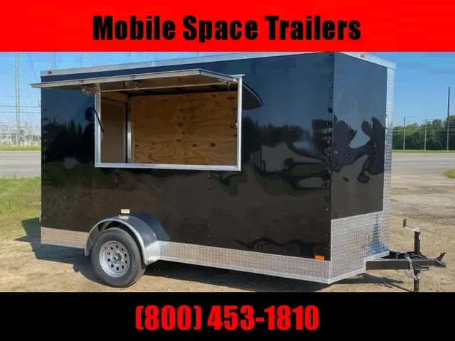 2025 Empire Cargo 6x12 Black Concession Trailer