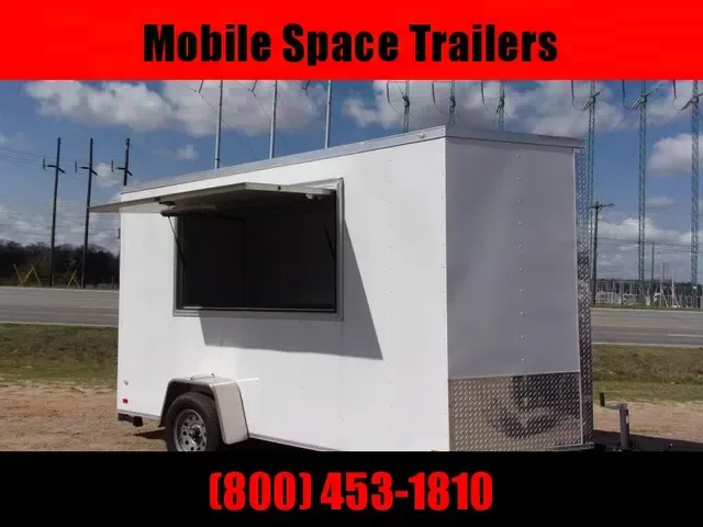 2025 Covered Wagon 6x12 Concession Trailer - White